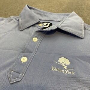 Footjoy Golf Polo Shirt Mens Medium‎ Blue Short Sleeve Walnut Creek Club Logo